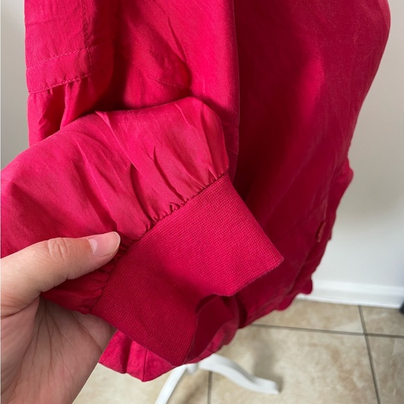 Paul & Shark Yachting Red Silk Bomber Jacket Size L - Picture 10 of 15